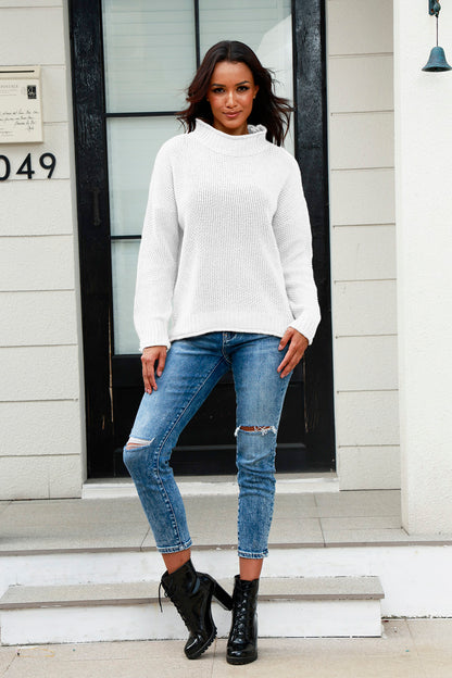 Mock Neck Long Sleeve Sweater