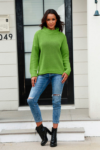 Mock Neck Long Sleeve Sweater