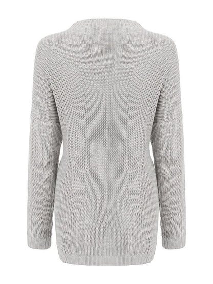 Round Neck Drop Shoulder Sweater