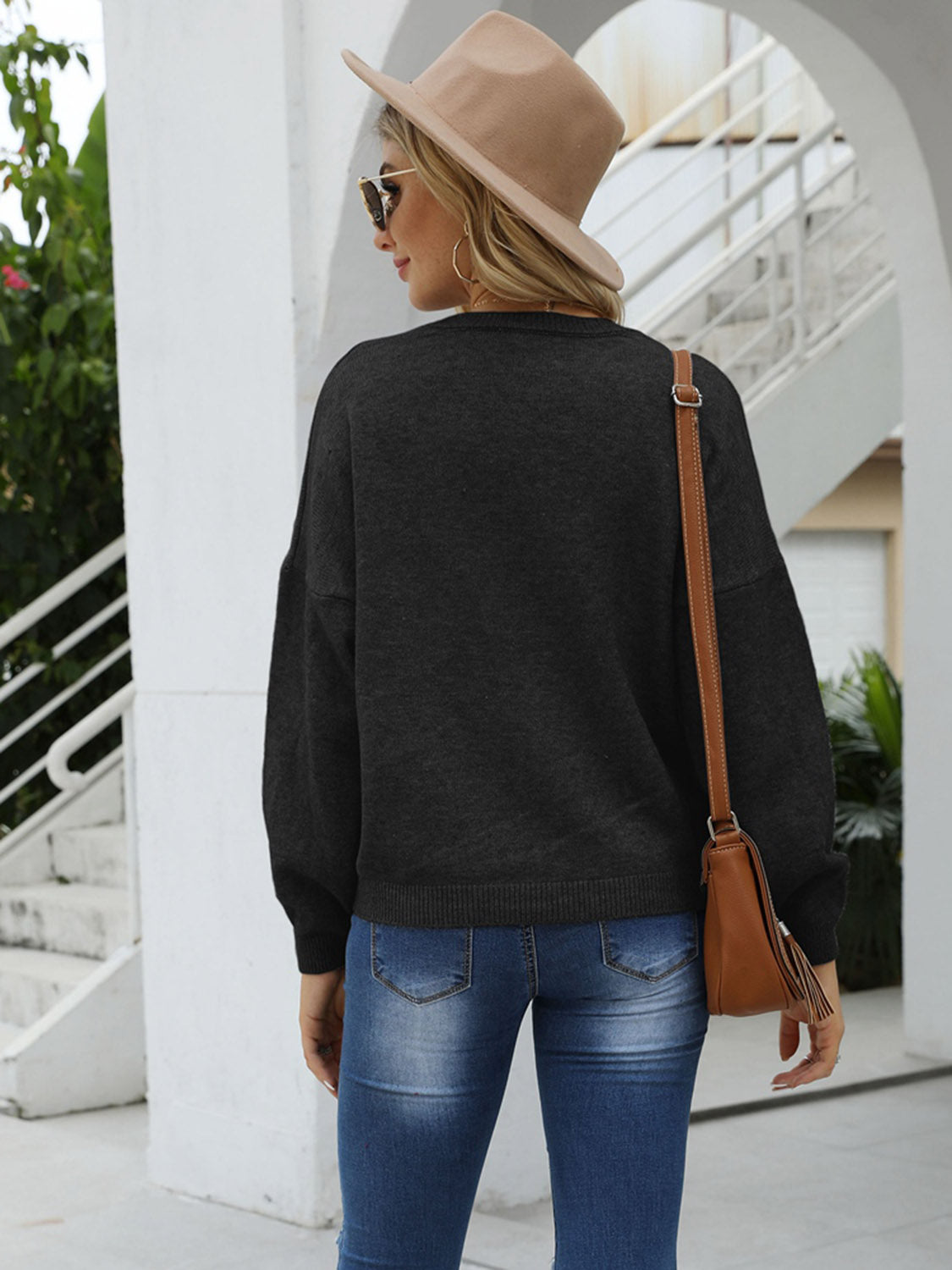 Round Neck Long Sleeve Sweater