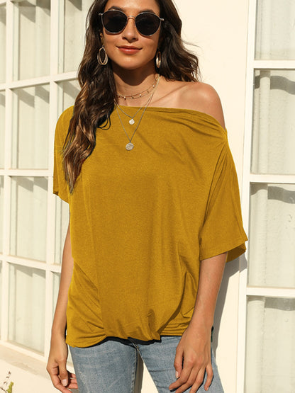 One Shoulder Short Sleeve T-Shirt