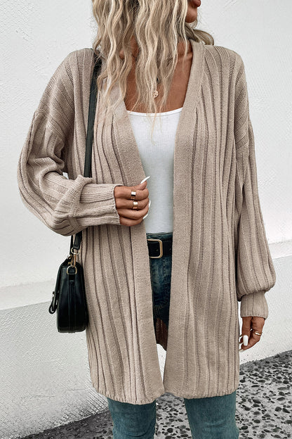 Open Front Cardigan with Pockets