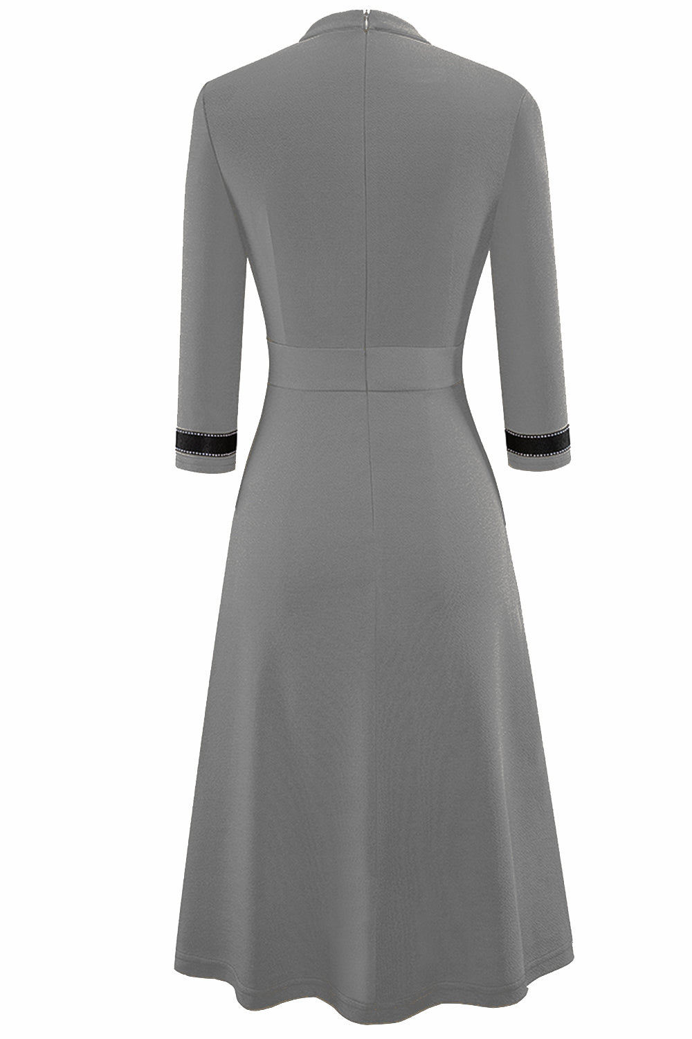 Round Neck Three-Quater Sleeve Dress