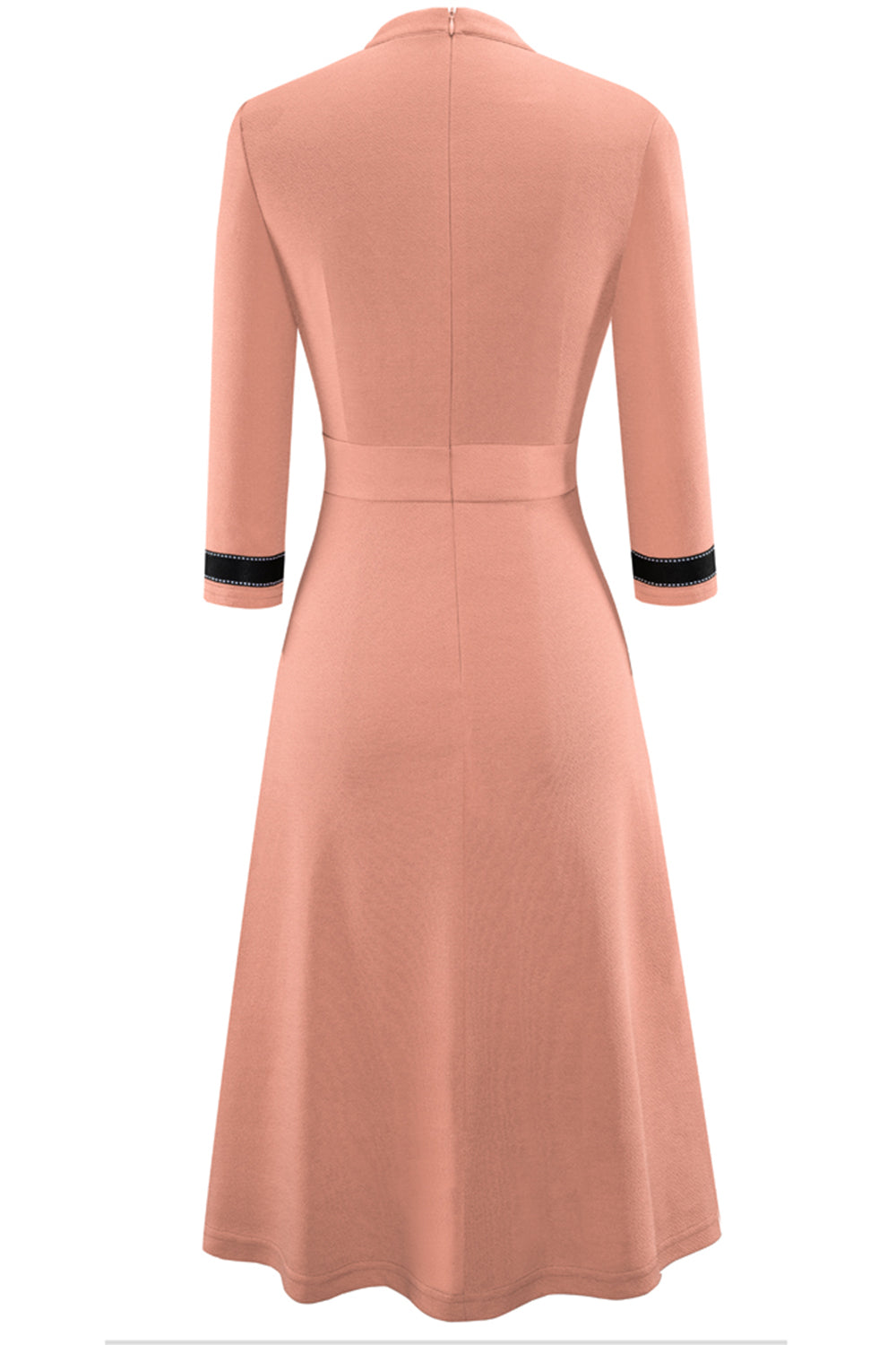 Round Neck Three-Quater Sleeve Dress