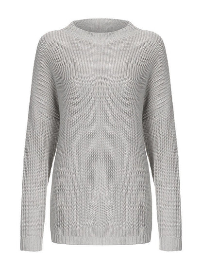 Round Neck Drop Shoulder Sweater