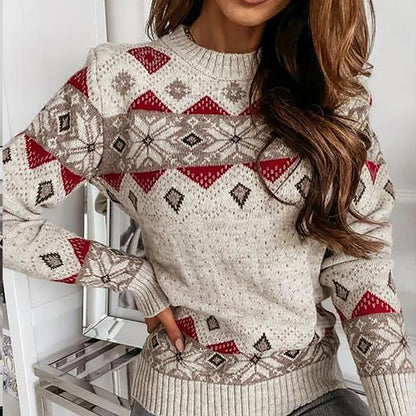 Snowflake Round Neck Sweater