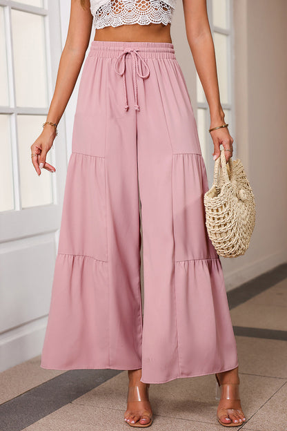 Drawstring Wide Leg Pants