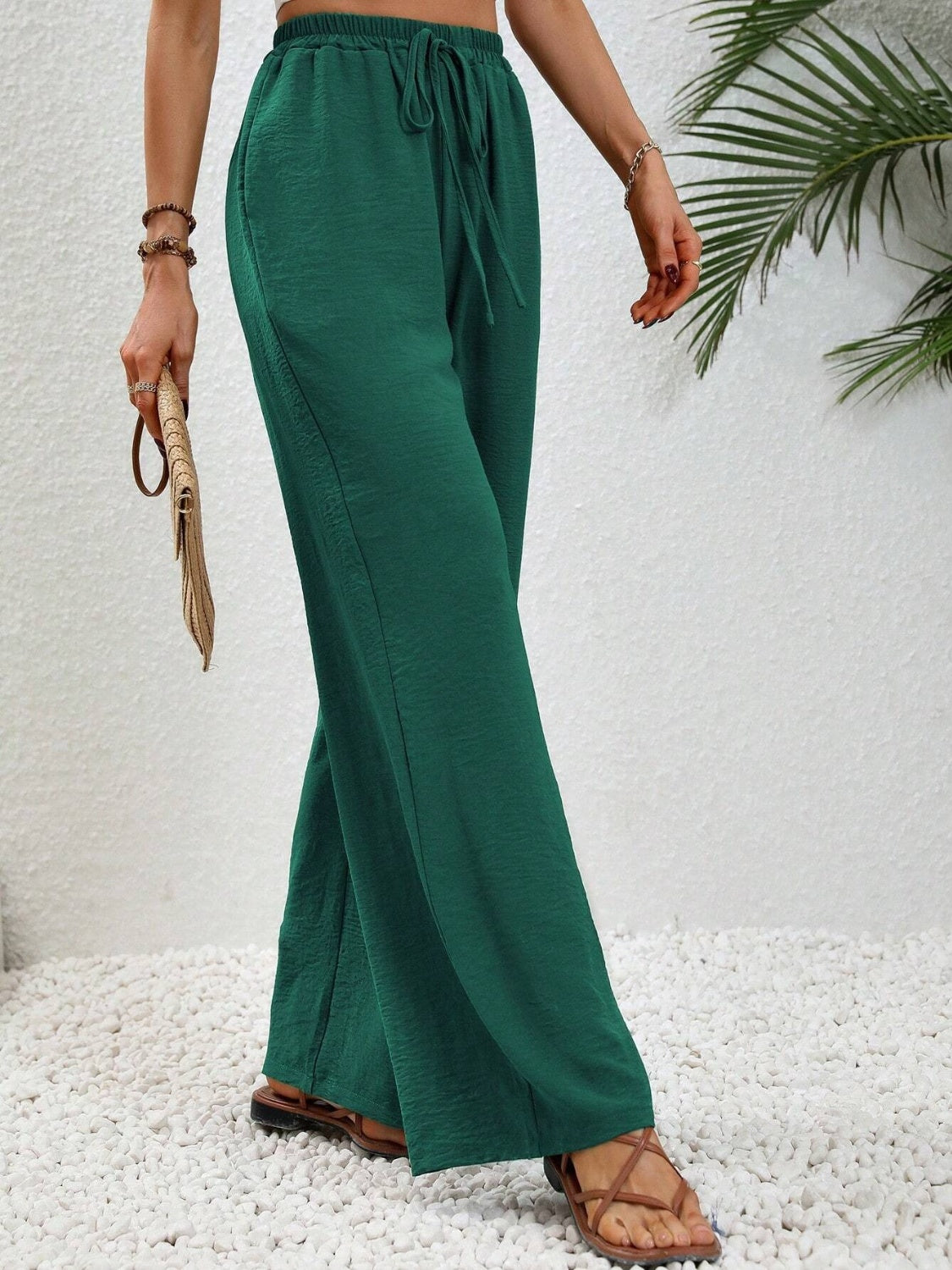 Wide Leg Drawstring Pants